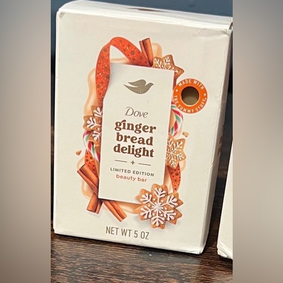 Dove Limited Edition Holiday Treats Gingerbread Delight Plant Based Bar Soap X 3 - Picture 3 of 12